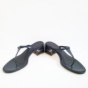 Tibi Navy Eliza Thong Sandal